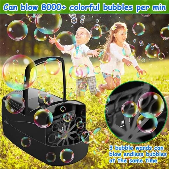 Bubble Machine,Automatic Bubble Blower Portable Electronics Bubble Maker for Kid - Picture 1 of 6